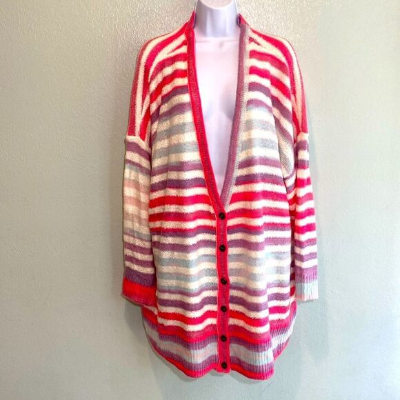 torrid Sweaters - Nwt long line oversized cardigan sweater colorful pink rainbow striped Torrid 4x
